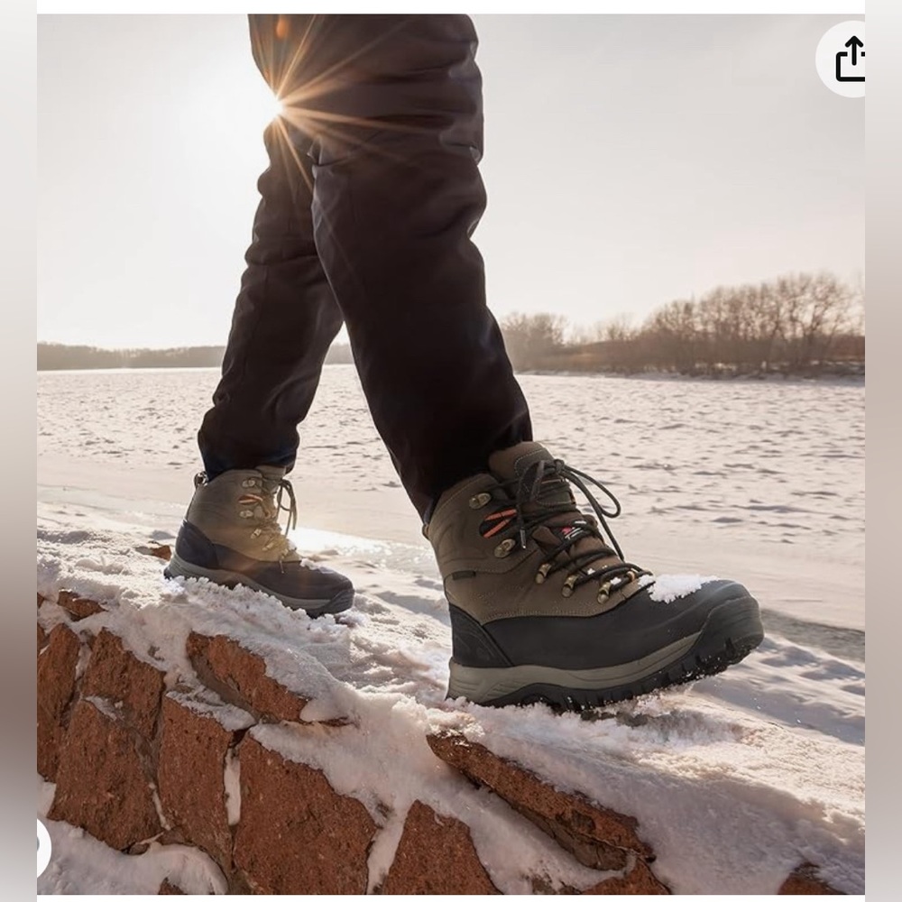 NORTIV 8 Men's Insulated Waterproof Construction Hiking Winter Snow Boots